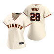 Womens San Francisco Giants #28 Buster Posey 2020 Cream Jersey Gift For Giants Fans