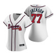 Women'S Atlanta Braves #77 Luke Jackson White 2020 Alternate Jersey Gift For Atlanta Braves Fan