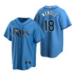 Mens Tampa Bay Rays #18 Joey Wendle Alternate Light Blue Jersey Gift For Rays Fans