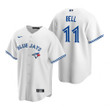 Mens Toronto Blue Jays #11 George Bell Retired Player White Jersey Gift For Blue Jays Fans