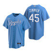 Mens Kansas City Royals #45 Kyle Zimmer Alternate Light Blue Jersey Gift For Royals Fans