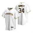 Mens Pittsburgh Pirates #34 A.J. Burnett 2020 Retired Player White Jersey Gift For Pirates Fans