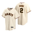 Mens San Francisco Giants #2 Curt Casali 2020 Home Cream Jersey Gift For Giants Fans