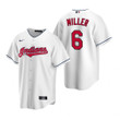 Mens Cleveland Baseball #6 Owen Miller 2020 Home White Jersey Gift For Cleveland Baseball Fans