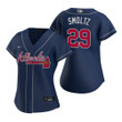 Women'S Atlanta Braves #29 John Smoltz Navy 2020 Alternate Jersey Gift For Atlanta Braves Fan