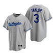 Mens Los Angeles Dodgers #3 Chris Taylor Road Gray Jersey Gift For Dodgers Fans
