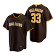Mens San Diego Padres #33 Mark Melancon 2020 Road Brown Jersey Gift For Padres Fans