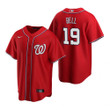 Mens Washington Nationals #19 Josh Bell 2020 Alternate Red Jersey Gift For Nationals Fans