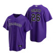 Mens Colorado Rockies #26 Austin Gomber Alternate Purple Jersey Gift For Rockies Fans