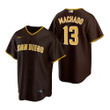 Mens San Diego Padres #13 Manny Machado 2020 Road Brown Jersey Gift For Padres Fans