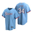 Mens Texas Rangers #34 Nolan Ryan Alternate Light Blue Jersey Gift For Rangers Fans