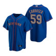 Mens New York Mets #59 Carlos Carrasco 2020 Royal Blue Jersey Gift For Mets Fans