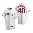 Mens Los Angeles Angels #40 Troy Percival 2020 Retired Player Player White Jersey Gift For Angels Fans