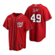 Mens Washington Nationals #49 Sam Clay 2020 Alternate Red Jersey Gift For Nationals Fans