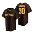 Mens San Diego Padres #30 Eric Hosmer 2020 Road Brown Jersey Gift For Padres Fans