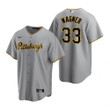 Mens Pittsburgh Pirates #33 Honus Wagner 2020 Away Gray Jersey Gift For Pirates Fans
