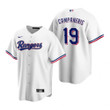 Mens Texas Rangers #19 Bert Campaneris Retired Player White Jersey Gift For Rangers Fans
