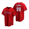 Mens Philadelphia Phillies #20 Mike Schmidt 2020 Alternate Red Jersey Gift For Phillies Fans