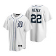 Mens Detroit #22 Victor Reyes Home White Jersey Gift For Tigers Fans