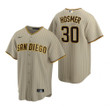 Mens San Diego Padres #30 Eric Hosmer 2020 Alternate Sand Brown Jersey Gift For Padres Fans