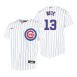 Youth Chicago Cubs #13 David Bote 2020 White Jersey Gift For Cubs Fans