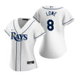 Womens Tampa Bay Rays #8 Brandon Lowe 2020 White Jersey Gift For Rays Fans