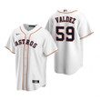 Mens Houston Astros #59 Framber Valdez 2020 Home White Jersey Gift For Astros Fans