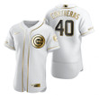 Chicago Cubs #40 Willson Contreras Mlb Golden Edition White Jersey Gift For Cubs Fans