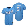 Youth Kansas City Royals #51 Brady Singer Collection 2020 Alternate Light Blue Jersey Gift For Royals Fans