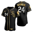 Chicago White Sox #24 Yoan Moncada Mlb Golden Edition Black Jersey Gift For White Sox Fans