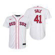 Youth Boston Red Sox #41 Chris Sale 2020 Home White Jersey Gift For Red Sox Fans