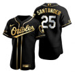 Baltimore Orioles #25 Anthony Santander Mlb Golden Edition Black Jersey Gift For Orioles Fans