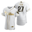 Philadelphia Phillies #27 Aaron Nola Mlb Golden Edition White Jersey Gift For Phillies Fans