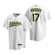 Mens Oakland Athletics #17 Elvis Andrus 2020 Home White Jersey Gift For Athletics Fans