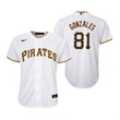 Youth Pittsburgh Pirates #81 Nick Gonzales 2020 White Jersey Gift For Pirates Fans