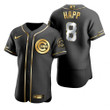 Chicago Cubs #8 Ian Happ Mlb Golden Edition Black Jersey Gift For Cubs Fans