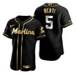 Miami Marlins #5 Jon Berti Mlb Golden Edition Black Jersey Gift For Marlins Fans