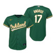 Youth Oakland Athletics #17 Elvis Andrus 2020 Green Jersey Gift For Athletics Fans