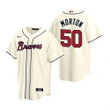 Mens Atlanta Braves #50 Charlie Morton 2020 Alternate Cream Jersey Gift For Braves Fans