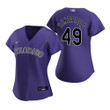 Womens Colorado Rockies #49 Antonio Senzatela 2020 Purple Jersey Gift For Rockies Fans