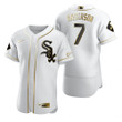 Chicago White Sox #7 Tim Anderson Mlb Golden Edition White Jersey Gift For White Sox Fans