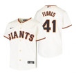 Youth San Francisco Giants #41 Wilmer Flores 2020 Alternate Cream Jersey Gift For Giants Fans
