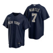 Mens New York Yankees #7 Mickey Mantle 2020 Alternate Navy Jersey Gift For Yankees Fans