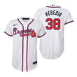 Youth Atlanta Braves #38 Guillermo Heredia 2020 White Jersey Gift For Braves Fans