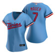 Womens Minnesota Twins #7 Joe Mauer 2020 Light Blue Jersey Gift For Twins Fans