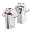 Mens Atlanta Braves #7 Jeff Francoeur Retired Player White Jersey Gift For Atlanta Braves Fans