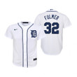 Youth Detroit Tigers #32 Michael Fulmer Collection 2020 Alternate White Jersey Gift For Tigers Fans