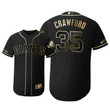 San Francisco Giants #35 Brandon Crawford Mlb 2019 Golden Edition Black Jersey Gift For Giants Fans