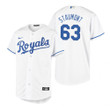 Youth Kansas City Royals #63 Josh Staumont Collection 2020 Alternate White Jersey Gift For Royals Fans