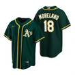 Mens Athletics #18 Mitch Moreland Green Alternate Jersey Gift For Athletics Fans